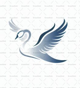 Anmutiger fliegender Schwan